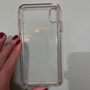 iPhone X Max clear speck case.